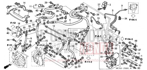 FRONT BRAKE HOSE (ST1300A) ST1300A2 de 2002